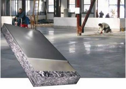 Pardoseli din beton cu tehnologie de acoperire a dispozitivului, caracteristici de întărire