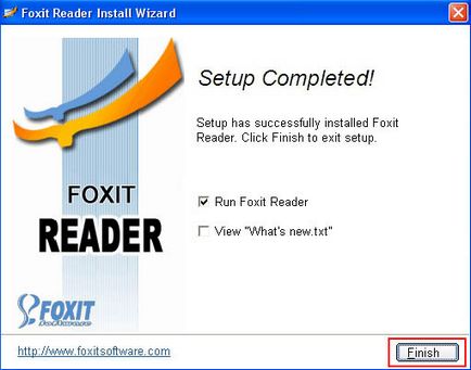 Mai degrabă pentru a deschide un fișier pdf (foxit pdf cititor)