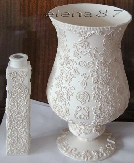Декорування вази полімерною глиною майстер клас