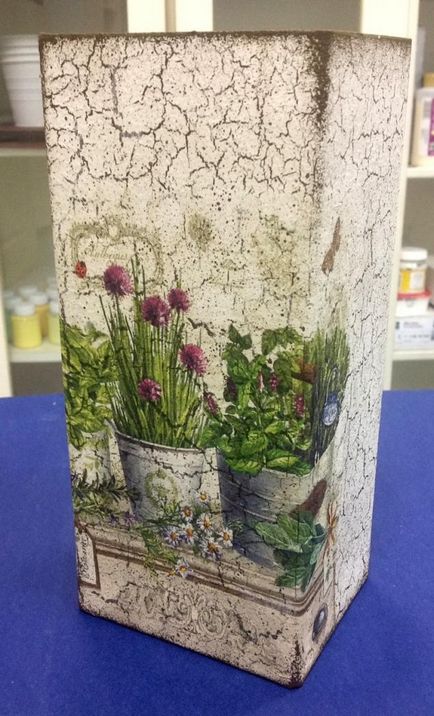 Decoupage vase de design opțiuni în diferite stiluri, ls