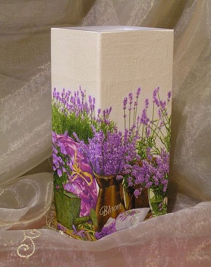 Decoupage vase de design opțiuni în diferite stiluri, ls