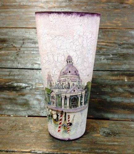 Decoupage vase de design opțiuni în diferite stiluri, ls