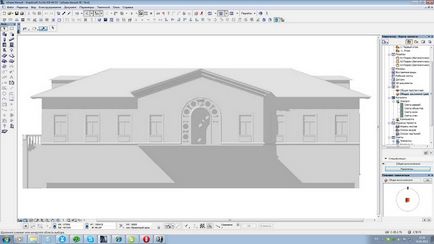 Efectul de umbrire pentru fațadă în software-ul Archicad