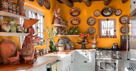 Stilul etnic în interiorul bucătăriei - tipuri, direcții, fotografie
