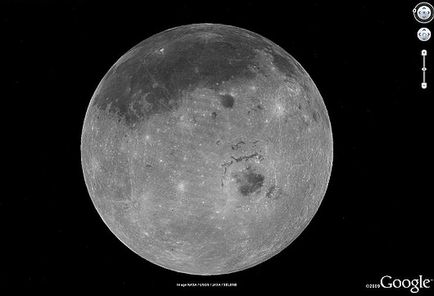 Google moon - harta interactivă 3D luna Google Lună