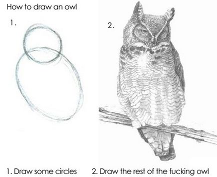 Як намалювати сову