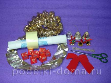 Як зробити різдвяний вінок з цукерками своїми руками (майстер-клас), коробочка ідей і