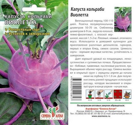 Cabbage kahrrabi descriere, varietate, cazare în țară