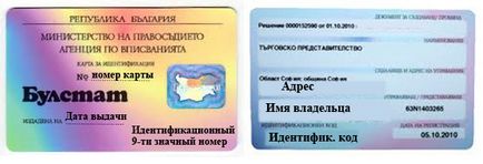 определение Карта БУЛСТАТ, функции произвеждат, цената на необходимите документи