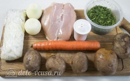 Burgonya fészek csirke recept egy fotó - egy lépésről lépésre főzés burgonya kitöltésével rések