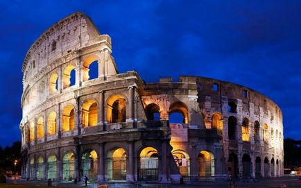 Colosseum - un monument de arhitectură al Romei antice