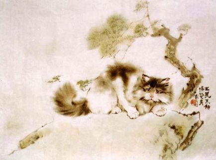 Pisicile în acuarele chinezilor chinezi, povestile lui Jinzhi