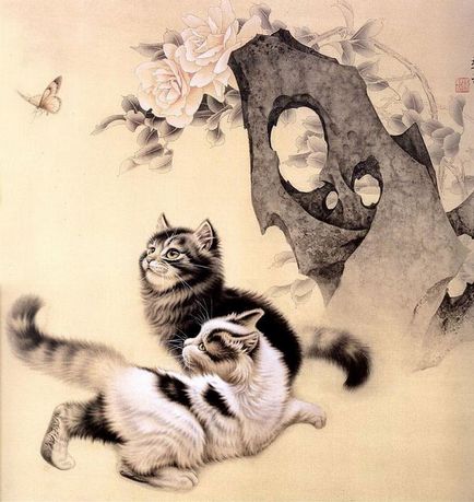 Кошенята, китайський живопис