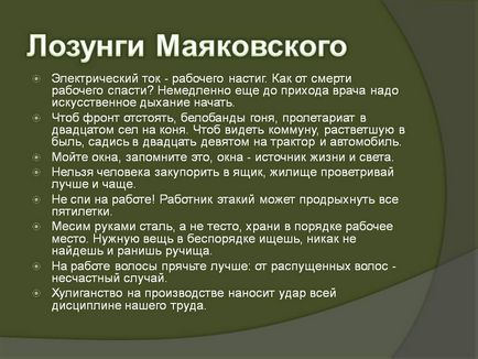 szlogenek Majakovszkij