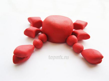 Maestrul de clasă cum să mucegă un crab din plasticină