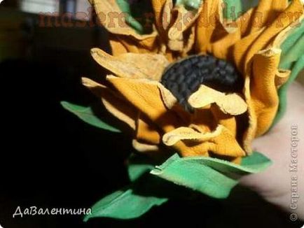 Майстер-клас по виробах зі шкіри композиція з соняшниками
