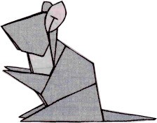 Mouse - schemă de asamblare a origami în pași