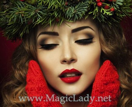 Modă machiaj pentru Anul Nou și Crăciun, foto - make-up - secrete ale frumuseții - catalog de articole - feminin