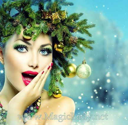Modă machiaj pentru Anul Nou și Crăciun, foto - make-up - secrete ale frumuseții - catalog de articole - feminin