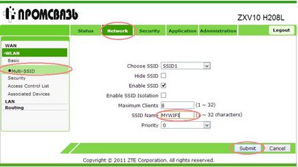 Configurarea wifi pe modemul PS zxv10 h208l byfly