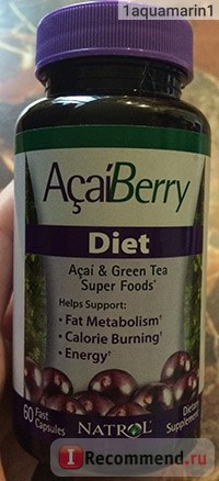 Natrol acaiberry diet, acai & amp; green tea super foods - «мій експеримент схуднення з ягодами асаї