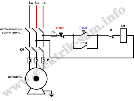 Conexiunea non-inversă a starterului magnetic