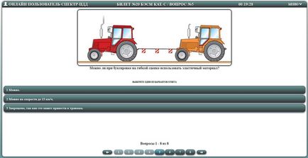 Noi bilete de examinare pdd 2017 online pentru un tractor, încărcător, excavator și alte autopropulsate