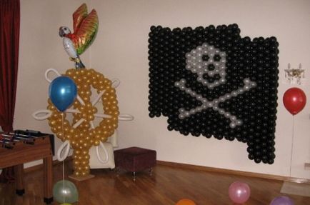 Оформлення кулями вечірки в піратському стилі
