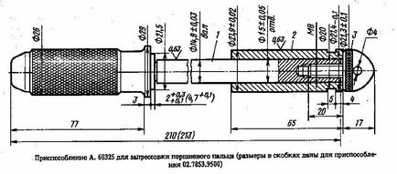 Determinarea temperaturii unei părți încălzite fără termometru, asamblarea unui piston cu o tijă de legătură