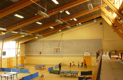 Încălzirea halelor sportive, a complexelor, instalarea de încălzire a unei sală de gimnastică, sală de fitness, sală de gimnastică