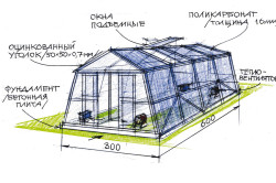 Парник з стеклопластиковой арматури