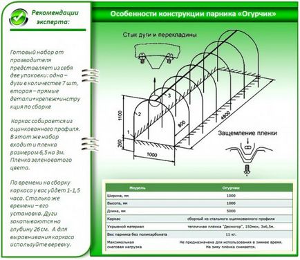 Парник - огірочок - характеристика і недоліки моделі