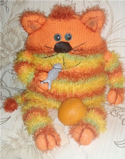 Подушка апельсиновий кіт, кіт і кішка