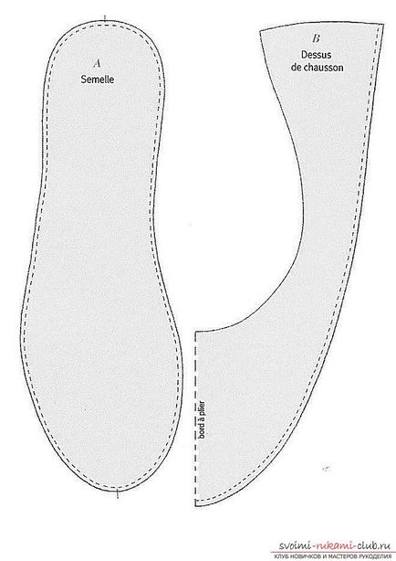 Construirea unui model de papuci de casă - mocasine