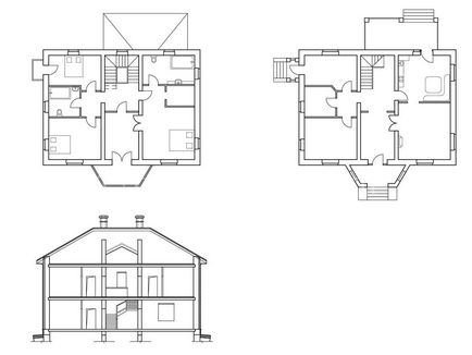 Приклади планувань і особливості двоповерхових будинків з бруса