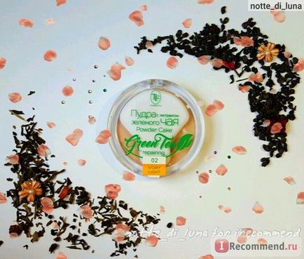 Пудра tf green tea repairing power cake з екстрактом зеленого чаю - «польська пудра під