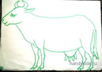 Розфарбування корова і робота з нею