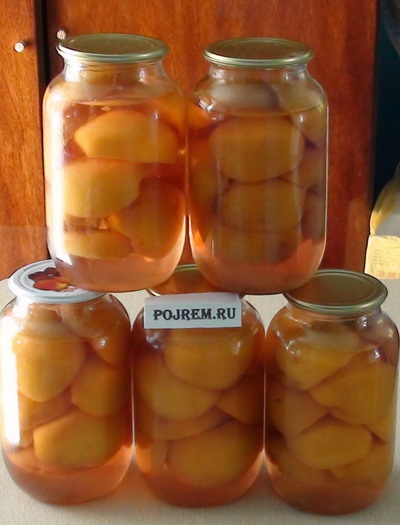 Рецепт компоту з персиків на зиму