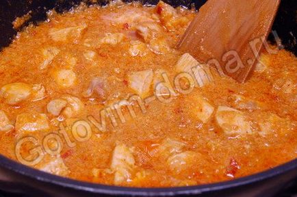 Recept csirke curry és gyömbér