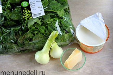 Recept spenót tejszínnel és sajttal