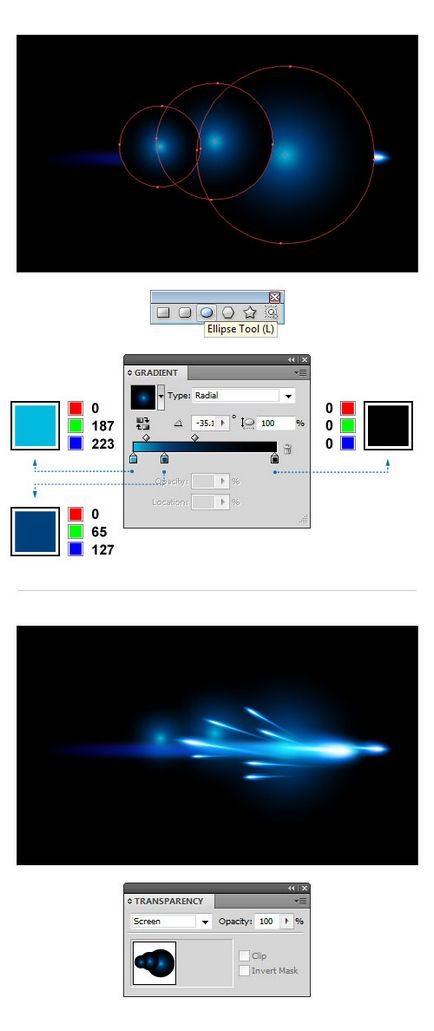 Desenați o cometă în Adobe Illustrator