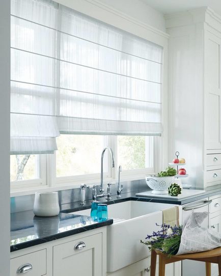 Rolete în bucătărie fotografie pe fereastra de plastic, în interior, modernități 2017, video