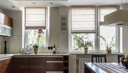 Roller perdele în interiorul bucătăriei - alegeți rolete în ideile de fotografie bucătărie pentru inspirație