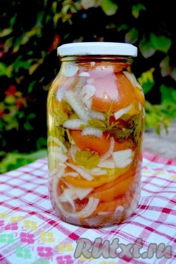 Salata de tomate cu ceapa pentru iarna - retete simple