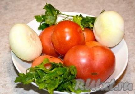 Salata de tomate cu ceapa pentru iarna - retete simple