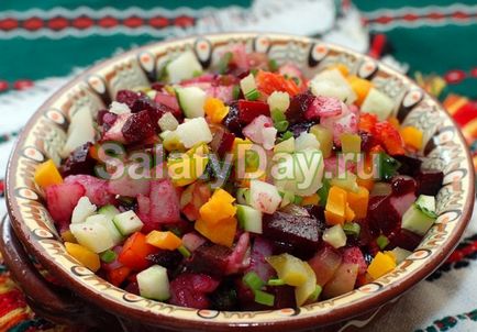 Salata Vinaigrette - neobișnuit variantele sale rețetă cu o fotografie și video