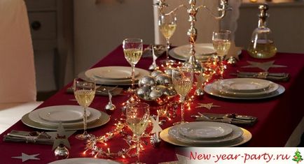 Tálalás újévi asztalra 2018-50 fotó-ötleteket a dekoráció!