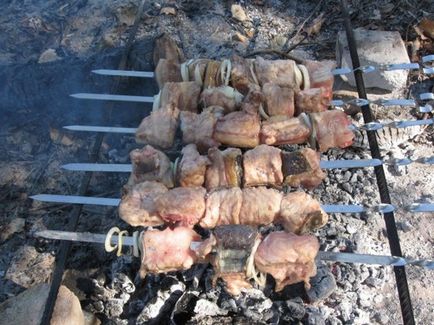 Shish kebab de la somnul pe gratar - pregati marinada