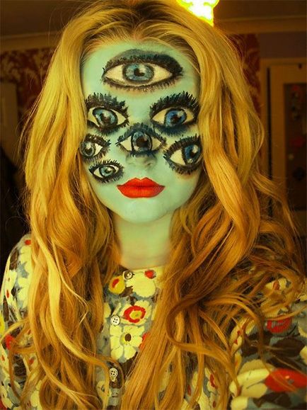 Шокуючий макіяж на Хеллоуїн - фото креатив