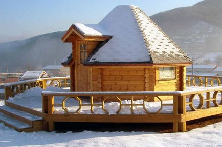 Construirea unui foișor de iarnă finlandez din lemn din mâini proprii